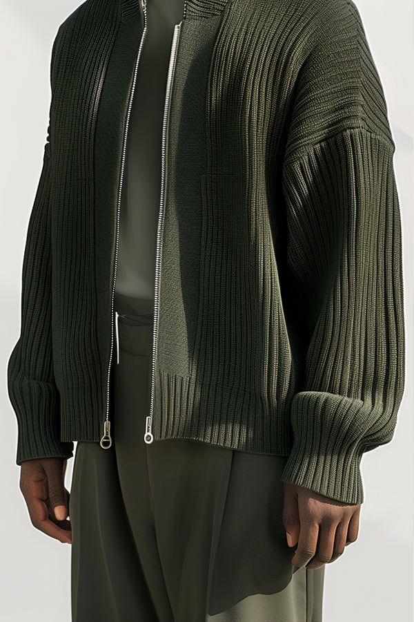 DARK GREEN CARDIGAN